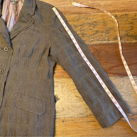 J. Jill Tweed Wool Blend Lined Pocket Blazer Size 16 Classic Neutral Office - Picture 8 of 11